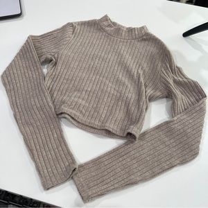 Beige crop top